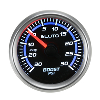 Cadrans de jauge de jauge de pointeur de pression Turbo Boost universels de 52 mm -30 ~ 30PSI LED