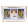 Cadre de photo 3D dempreinte de pied à la main pour bébé nouveau-né