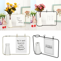 Cadre de photo Support en fer Porte-cartes avec mémo pour la maison Décorations pour le salon de la maison
