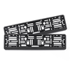 Cadre de support deuro de couleur de fibre de carbone de plaque dimmatriculation de voiture de 2pcs