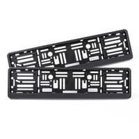 Cadre de support deuro de couleur de fibre de carbone de plaque dimmatriculation de voiture de 2pcs