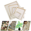 Cadre en bois de planche à dessin de peinture de toile carrée blanche blanche pour des peintures acryliques à lhuil
