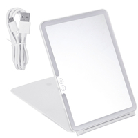 Cadre Miroir Maquillage Clair Blanc LED Base Détachable Lumière Réglable Lumière du Jour