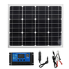 Cadre solaire en aluminium de silicium monocristallin de 18V 40W + kit de contrôleur solaire + de câbles