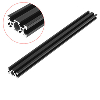 Cadre dextrusion de profilé en aluminium noir 100-1000mm 2040 V pour outil CNC bricolage