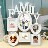 Cadres photo familiales Cadre photo Mur suspendu Porte photo Présentoir Décoration intérieure Plastique blanc