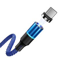 CAFELE 3A Magnétique LED QC3.0 USB Type-C Câble de données de charge rapide pour Huawei
