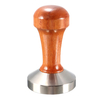 Cafetière en acier inoxydable de 53 mm Cafe Tamper Bean Press pour poignée en bois à base plate Espresso