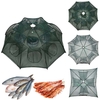 CageTrap de pêche automatique 8-16 trous Portable pliant filet de pêche Cage à crevettes Nylon pliant poisson crevettes