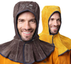Cagoule de soudage professionnelle,  chapeau en cuir de vache avec doublure en coton anti-flamme cousue pour casque de so