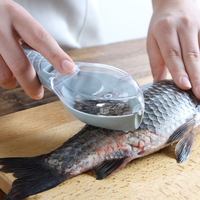 Écailles de poisson retirant loutil avec couvercle de balance de cuisine Grattoir Outil manuel déchelle de po