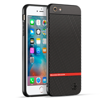 Caisse protectrice dempreinte digitale dAnti de fibre de carbone pour liPhone 6s / iPhone 6 4.7 "