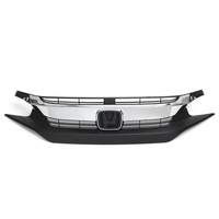 Calandre de calandre supérieure chromée pour Honda Civic 10th Sedan 2016 2017 2018