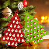 Calendrier de compte à rebours darbre de Noël avec LED Arbre décoratif en feutre léger pour la décoration de bureau