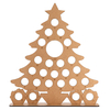 Calendrier de lavent de Noël en bois La décoration darbre de Noël convient à 25 chocolats circulaires