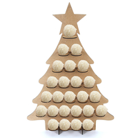 Calendrier de lAvent en bois de la famille Arbre de Noël 25 Présentoir à chocolats Décorations de bricolage