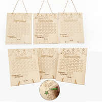 Calendrier du compte à rebours en bois Ramadan Décorations Graffiti EID Mubarak DIY