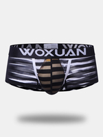 Caleçon boxeur transparent transparent respirant mince rayé pour homme
