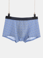 Caleçons boxeurs imprimés en coton pour hommes Sous-vêtements antibactériens confortables de doublure de poche