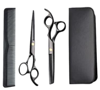 Camfosy 4 pièces ensemble de coiffure ciseaux de coiffure professionnels ciseaux damincissement des cheveux outils