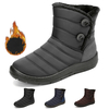Camfosy bottes de neige hiver cheville bottes de neige fermeture éclair latérale imperméable doublure de fourrure chauss