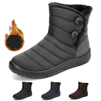 Camfosy bottes de neige hiver cheville bottes de neige fermeture éclair latérale imperméable doublure de fourrure chauss