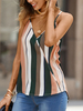 Camisole cache-cœur à rayures pour femme