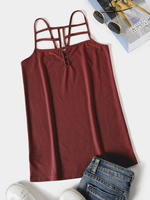 Camisole décontractée croisée sur le devant