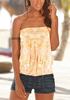 Camisole plissée sans manches dété sans manches
