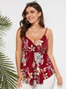 Camisole sans dos à imprimé floral de grande taille