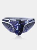 Camo Rivets Patchwork Underwear Slip respirant avec pochette pour homme