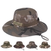 Camouflage camouflage chapeau de seau pliable alpinisme en plein air grand chapeau de visière chapeau casquette de bassi
