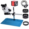Caméra améliorée à 20MP industrie 3.5X-90X microscope stéréo trinoculaire simul-focal HD caméra vidéo pour laboratoire d