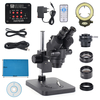 Caméra de Microscope HAYEAR 4K HDMI + Kit de Microscope stéréo à Zoom trinoculaire simul-focal 7X-45X pour PCB industrie