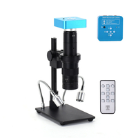 Caméra de Microscope industriel 34MP 2K sorties USB HDMI 180X objectif de monture C LED petite flèche légère pour soudur