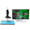 Caméra de Microscope vidéo numérique industriel HDMI 1080P + objectif à monture C 150X + 56 LED lumière annulaire + supp