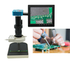 Caméra de microscope vidéo numérique industrielle 48MP + objectif de montage 180X C + 56 LED anneau lumineux + support p