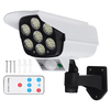 Caméra de sécurité factice solaire 77 LED comme moniteur de lumière capteur mural lampe jardin extérieur