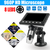 Caméra portative de loupe de microscope numérique de 1000X 4, 3 pouces avec des lumières 8LED
