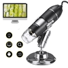 Caméra loupe de microscope numérique portable 500X/1000X/1600X 2MP avec 8 LED et microscope sur pied