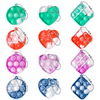 CAMTOA 4/10/12pcs Mini Fidget Keychain Set Bubble Fidget Décompression Jouet Colorful Presse Thérapie Sensorielle Porte-