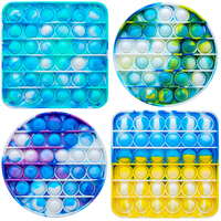 CAMTOA Fidget Toy Set Colorful Push Bubble Puzzle Toy Silicone Soulagement du Stress Décompression Sensorielle Jouet Édu