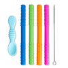 CAMTOA Tubes de dentition creux flexibles Soft Jouets de dentition en silicone Jouets de dentition en forme de bâton en