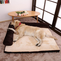 Canapé-lit de luxe en velours côtelé pour chien,  canapé-lit en polaire pour chiot