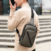 Capacité moyenne de transport multiple en polyester pour hommes avec sac à bandoulière de chargement USB