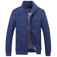 Casual Business Plus Taille XS-5XL Pur Couleur Zipper Printemps Automne Veste pour Hommes
