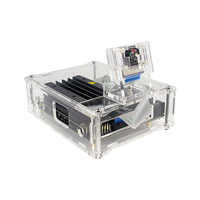 Caturda C2150 Housse de protection en acrylique + Kit de boîtier de support de caméra pour Jetson Nano
