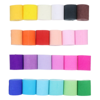 CAVEEN 5CM 10M 24 Rouleaux Décorations en Papier Crêpé en 24 Couleurs