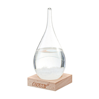 CAVEEN Storm Glass Weather Forecaster Station météo élégante et créative de baromètre en verre en forme de goutte pour l