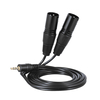Câble audio à fiche mâle de 1, 5 m double XLR à fiche mâle 3, 5 mm pour le mixage de la console de mixage amplificateur ha